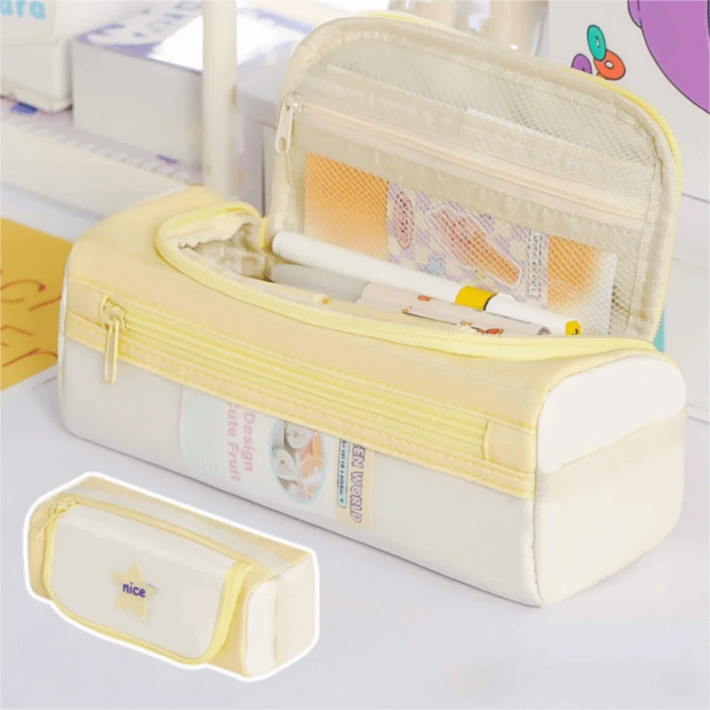 Makeup Bag Cartoon Star Pencil Case Large Capacity Cosmetics Storage Korean Pencil Bag Handheld 5 Multi Layers