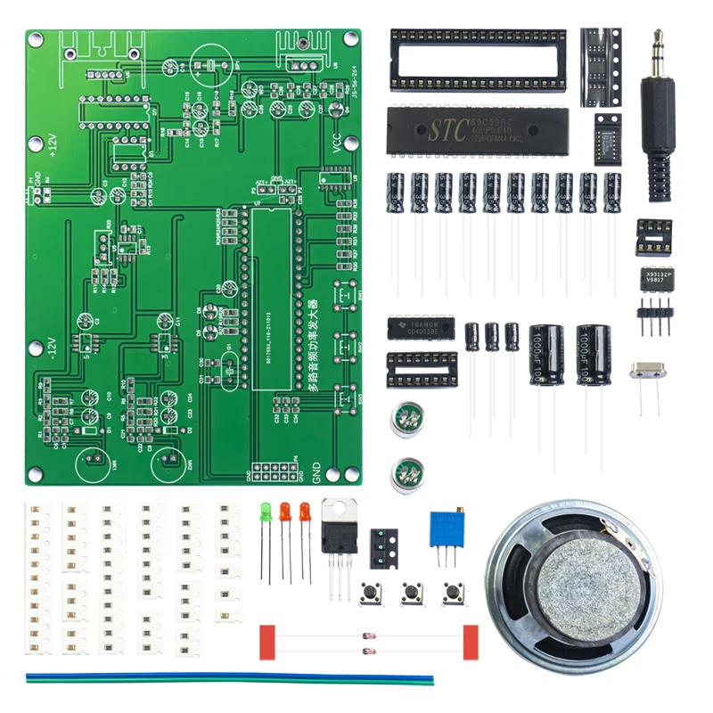 Multichannel Audio Power Amplification DIY Electronic Kit Electronic Self Assembly Circuit Set for Competiton or Traning