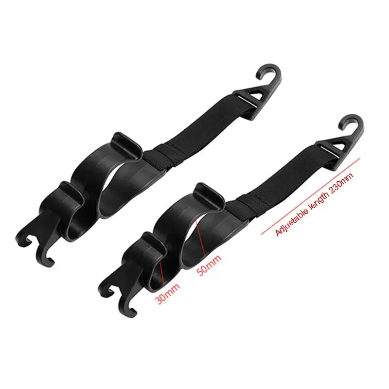 Multi-function 2pcs Rear Seat Headrest Hanging Hook Umbrella Holder Seat Back Storage Hook Auto Interior Tool Car Back Seat Hook image 6