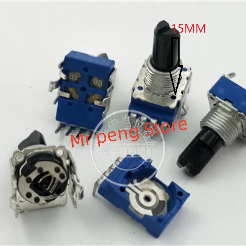 

2pcs Type 142 vertical single potentiometer B10K B103 60 degree handle with thread length 15MMF 4 feet electronic organ