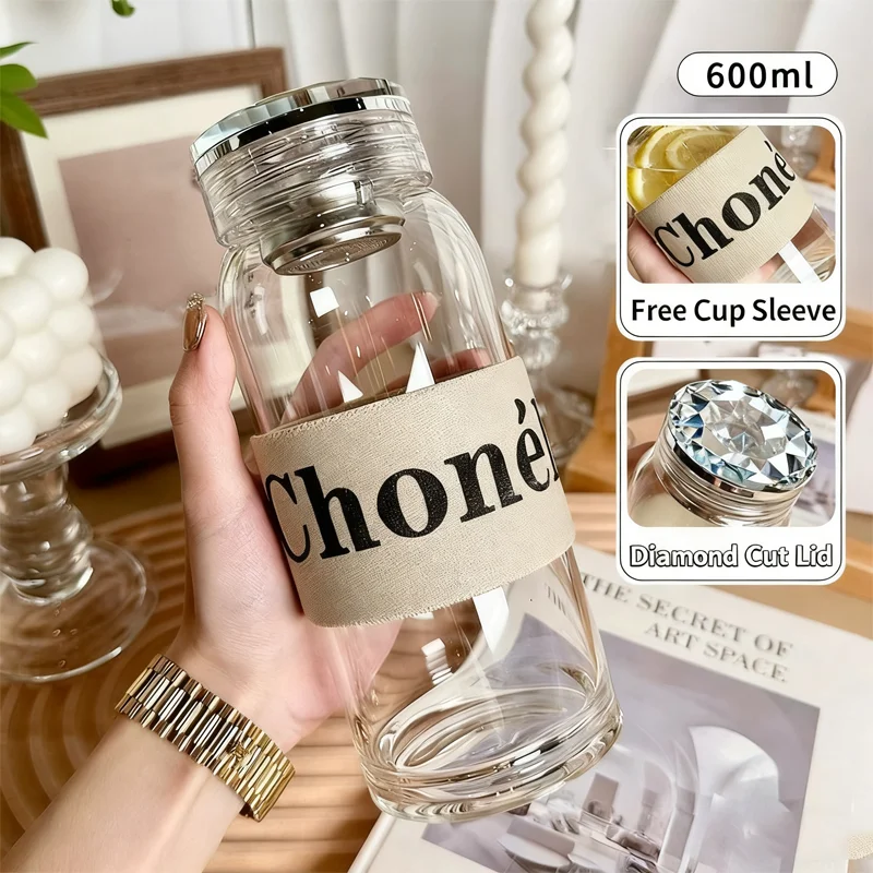 

Стеклянная изолированная чашка, термостойкая и противоударная, портативная чашка для разделения чая и воды большой емкости, чашка из боросиликатного материала