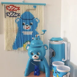 Cartoon Bear Ice Crusher Hanging Ornaments for Room Decor Handmade Beads Wind Chimes Japan Style Creative Wall Decoration 2025