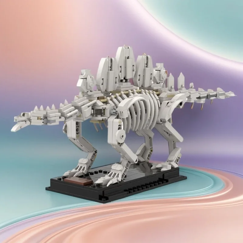 

528PCS MOC Creative Model Stegosaurus Fossil Custom Building Blocks DIY Ideas Assembly Display Gift Collectible Set Home Decor