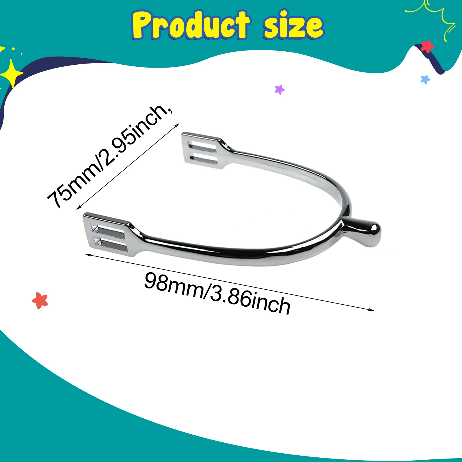 قطعتان من أحذية الحصان الأنيقة لتزيين أحذية الحصان من النوع الإنجليزي للنساء