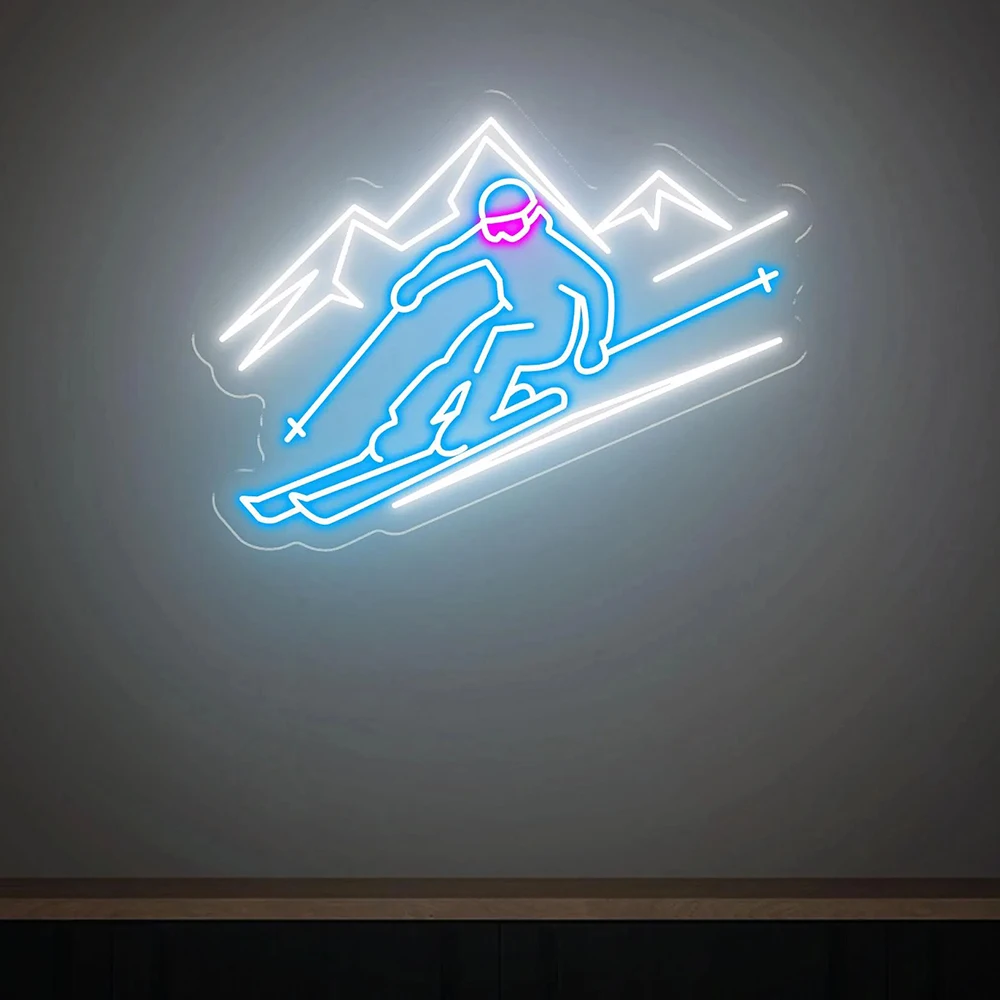 

Ski Neon Sign Custom Apres Ski LED Light Sign Sports Party Bar Home Wall Decor Neon Light Personalized Gifts for Skier