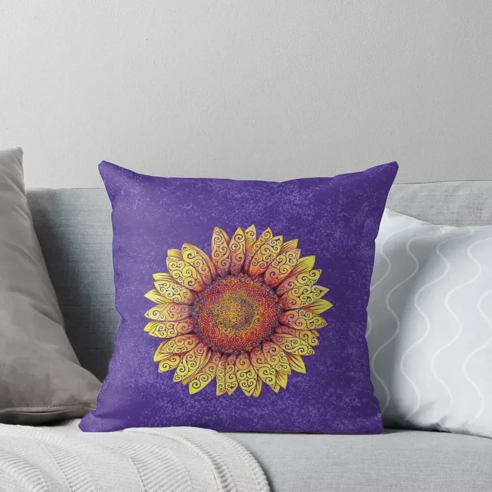 

Swirly Sunflower Throw Pillow Marble Cushion Cover pillow pillowcase Rectangular Cushion Cover Decorative Cushion Cover pillow
