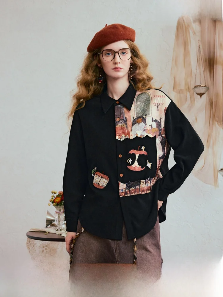 

Новинка: Зимнее женское длинное платье свободного кроя из полиэфирного волокна с ретро-принтом, пэчворком и вышивкой в художественном стиле