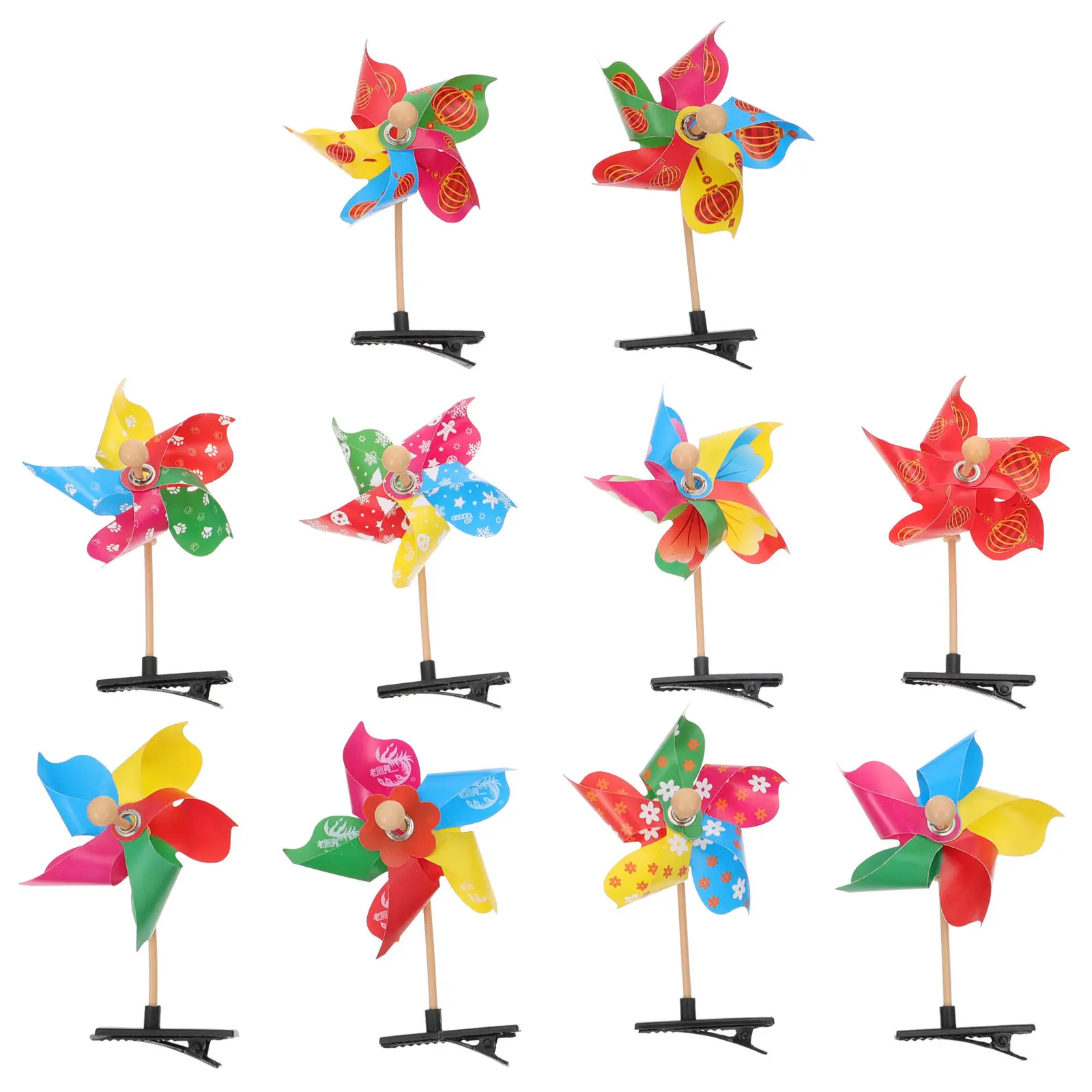20Pcs Decorative Windmill Hairpin Girls Hair Accessory Baby Hairpin Chic for Kids Hair Decor Outdoor Hairwear