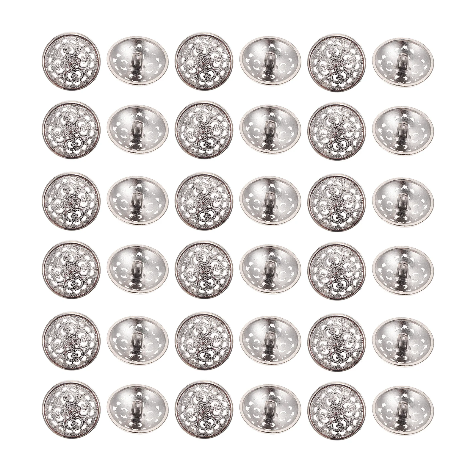 

50Pcs Sewing Buttons Vintage Alloy Hollow Metal Clothing Accessories Suits Sweaters DIY Crafts Decoration Sewing Buttons