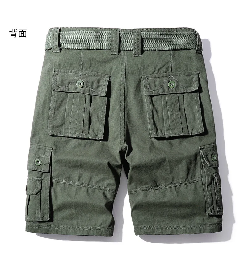 Men\'s Shorts Fashion Summer New Classic All-match Multi Pocket Solid Color Casual Overalls Six-point Sports Men Pants Clothing