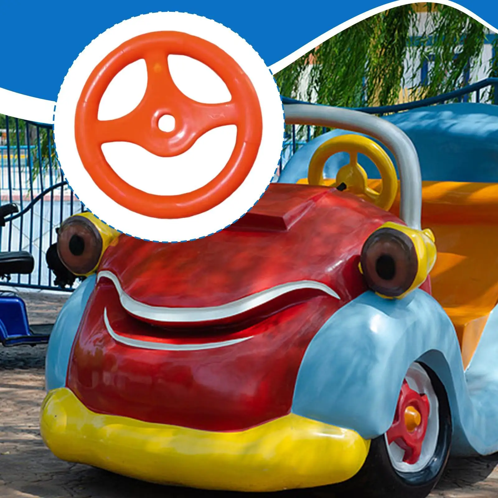 

Kids Steering Wheel Toy Multifunctional Simulated Driving Controller Interactive Driving Toy for Outdoor Backyard Treehouse Kids