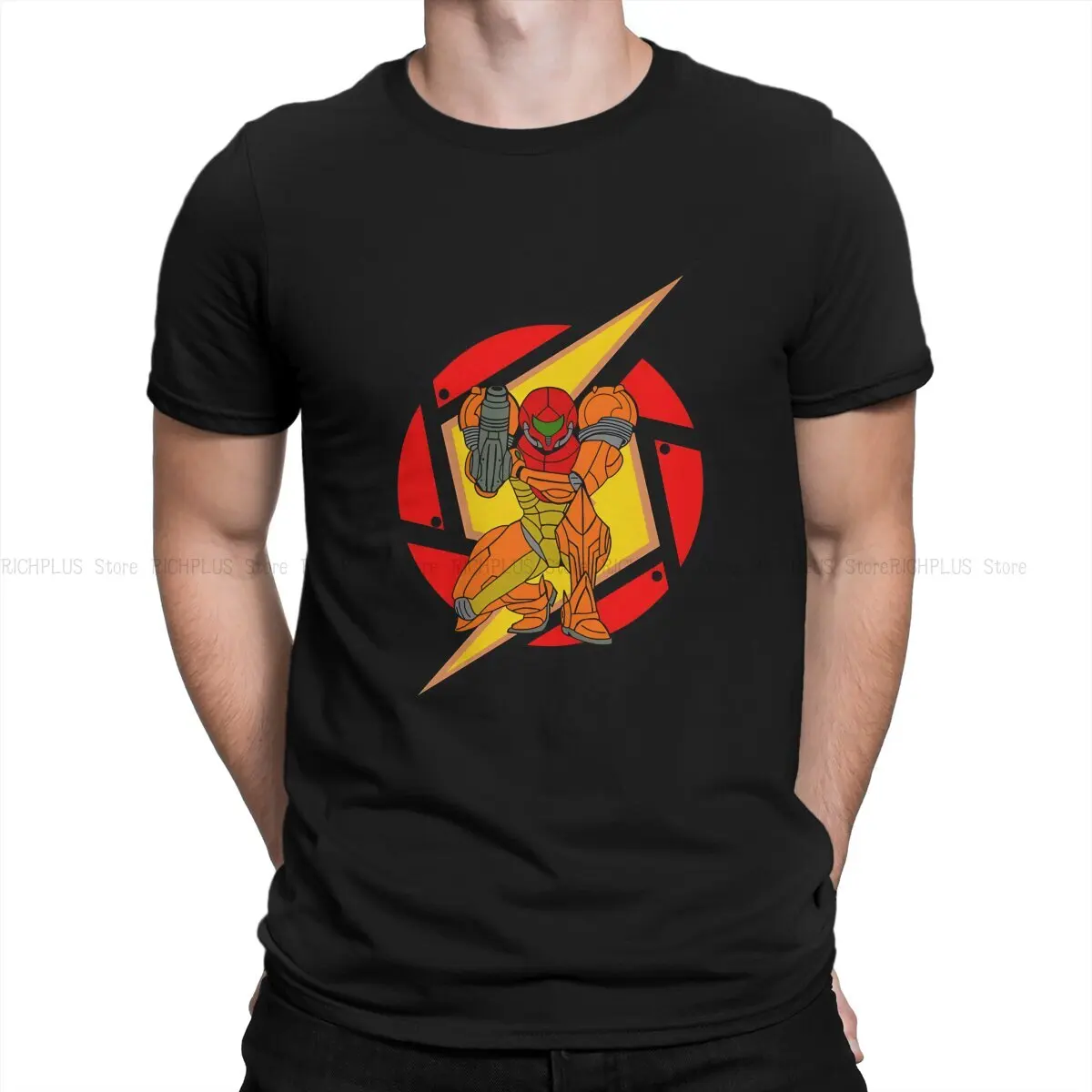 Super Metroid Game Man TShirt Metroid Samus Individuality Polyester T Shirt Original Sweatshirts New Trend