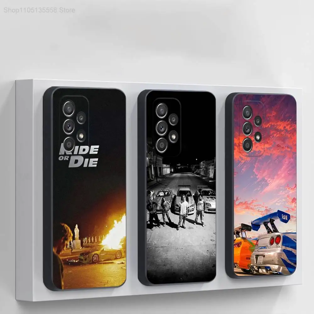 حافظة هاتف F-Fast F-Furious-s لهاتف سامسونج S 25,24,23,22,30,21,10,9,Ultra,Plus,Lite,FE,4,5G حافظة ناعمة سوداء