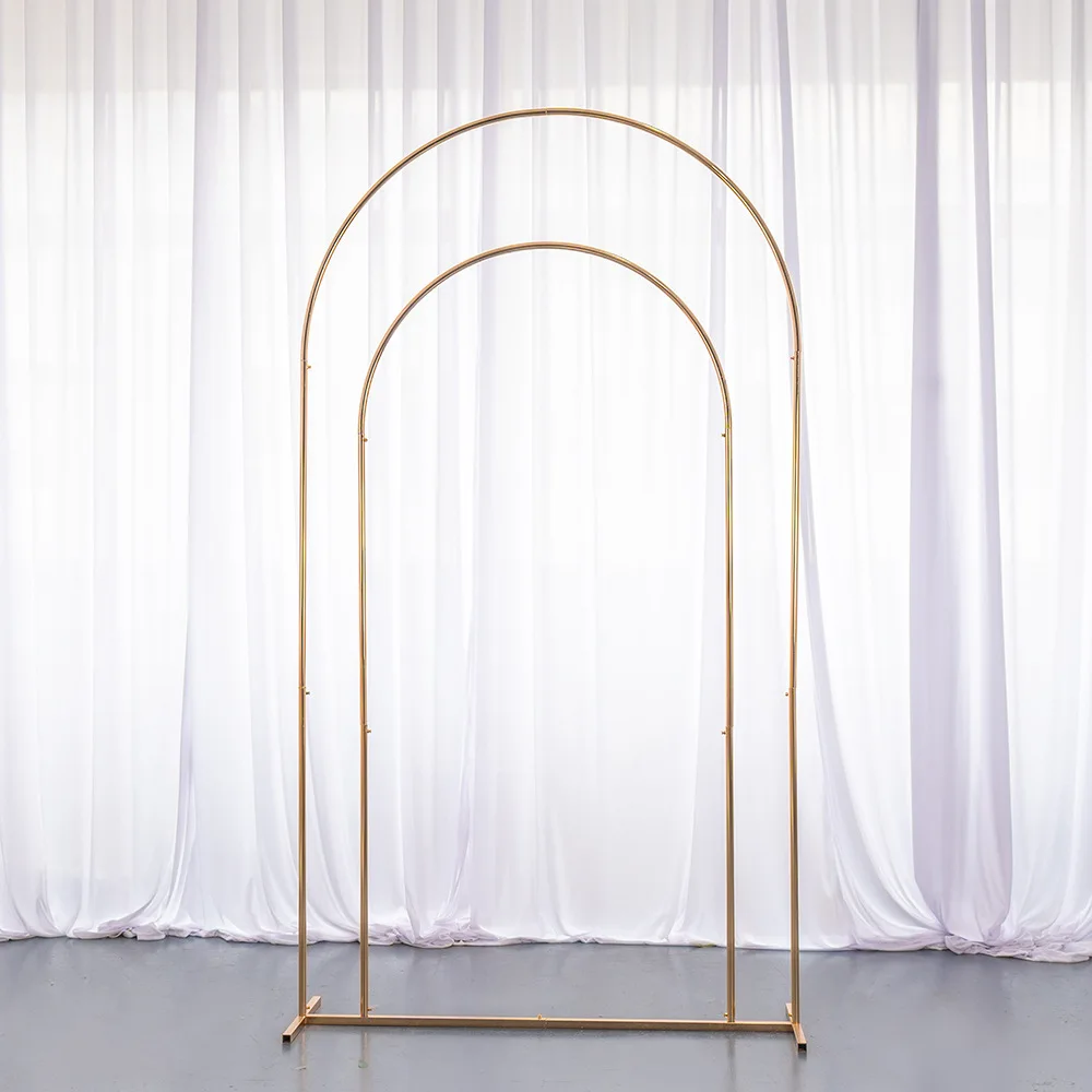 Disassembly and assembly of electroplated golden arches for wedding Internet celebrity balloons Arch bracket Outdoor wedding