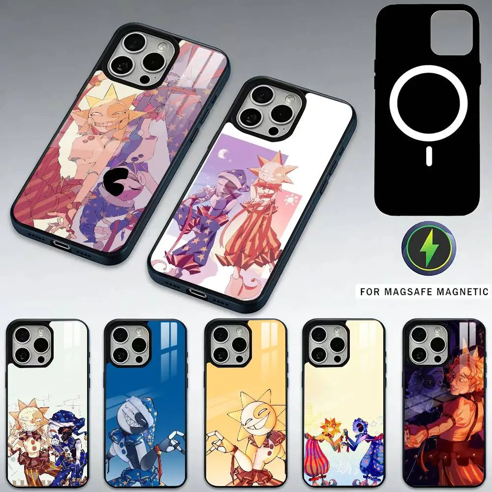 

Sundrop And Moondrop Fnaf Phone Case For iPhone17,16,15,14,13,12,11 Plus,Pro Max Magnetic For Magsafe Wireless Charging