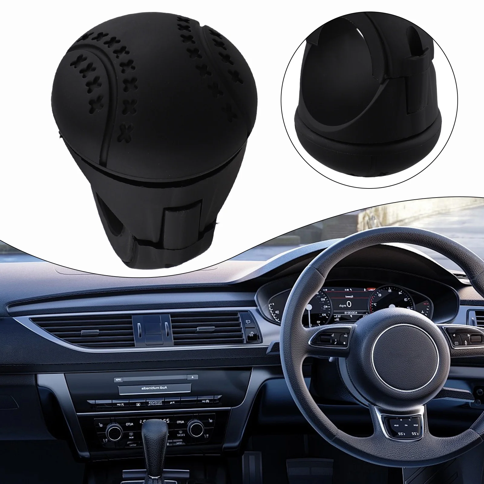 Auto Truck Booster Car Steering Wheel Aid Driving Assistance Silicone Materials Sturdy Construction Comfortable Grip Daily Use