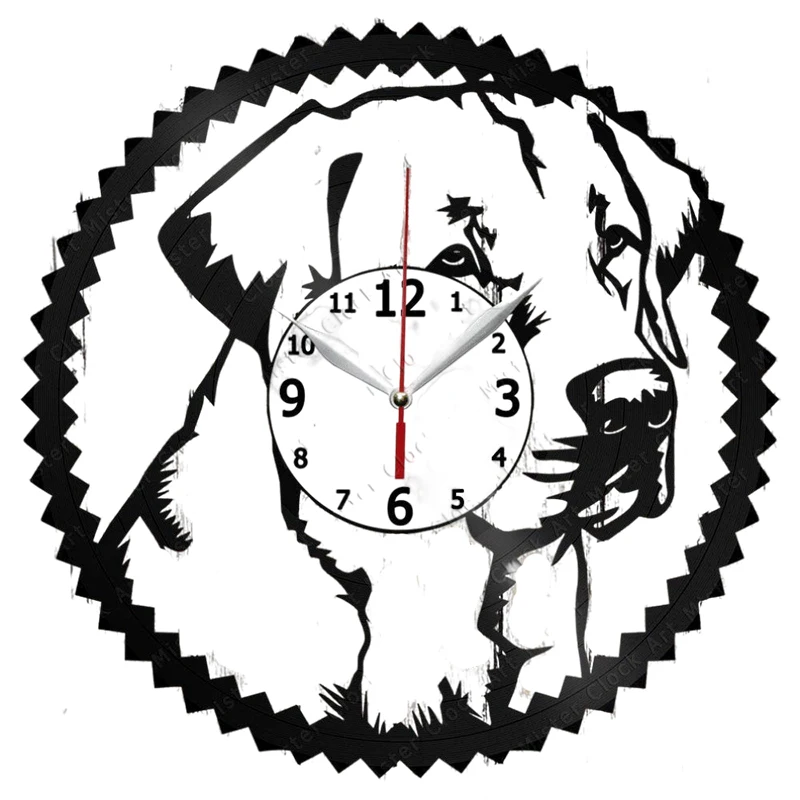 

Dog Classic Vinyl Record Wall Clock German Shepherd Wall Clock Quartz Needle Hanging Watch LED Luminaria Lamp Gift relojes