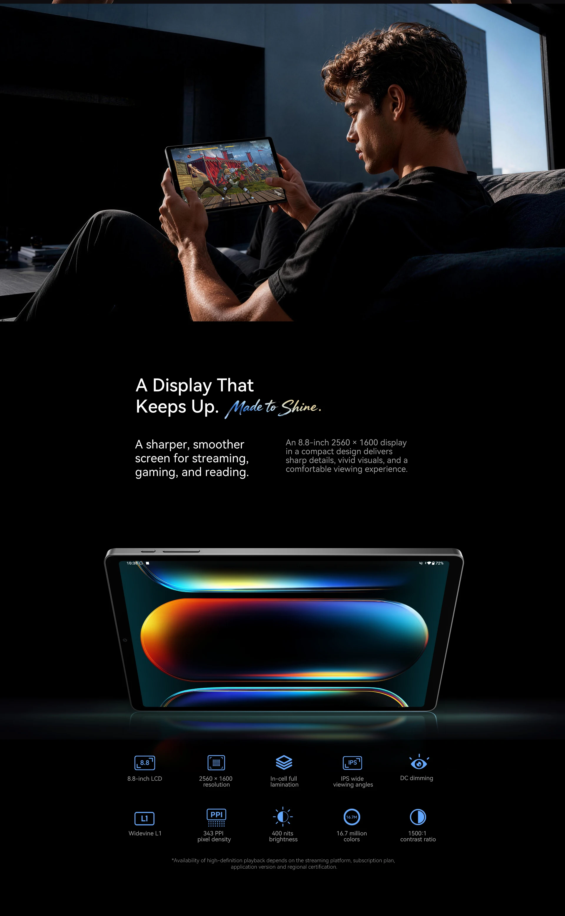 ALLDOCUBE iPlay 80 mini Turbo Tablet 8,8'' 2,5K 120Hz Dimensity 7400 16GB RAM 128GB ROM Android 16 6500mAh 4G LTE Tablet – Detail 5