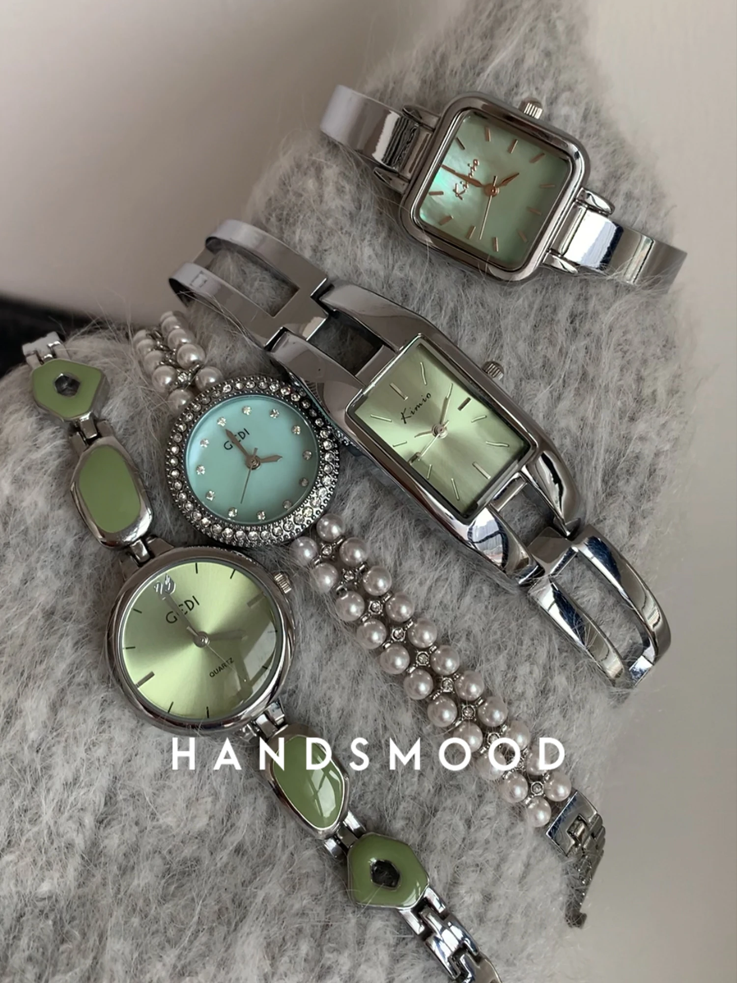

Elegant Women'S Wristwatch, New Fashionable Green Series, Versatile And Stylish Bracelet Watch, Women'S Gift, Women'S Accessory.