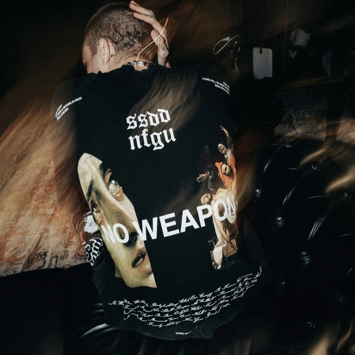

WOLVES CLUB NO WEAPON PREMIUM OVERSIZED UNISEX TEE Bodybuilding Heavy Cotton T-shirts For Men and Women Streetwear Tops Tee