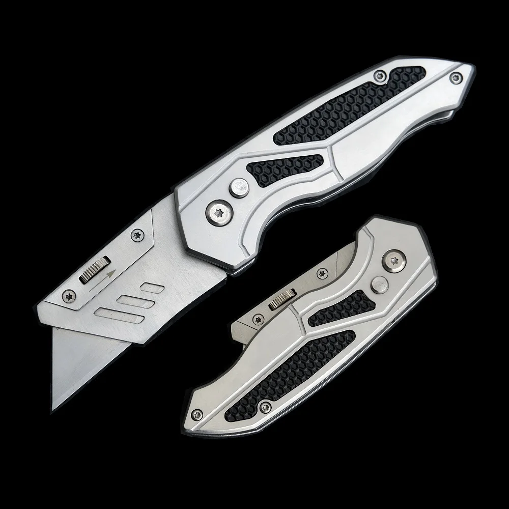 Grady Fung Brand Heavy Utility Knife Folding Blades Stainless Steel edc Cutter for Pipe Paper Box  Outdoor Camping Hand Tools