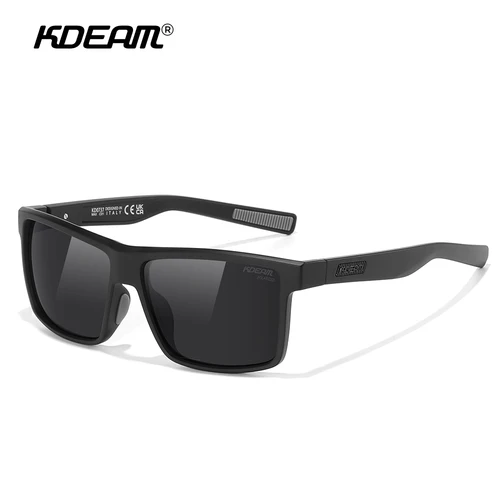 KDEAM Gafas de sol de gran tamaño para hombre polarizadas TR90 Gafas de sol de gran tamaño Ancho 160 mm Funda protectora incluida KD0737 MAX