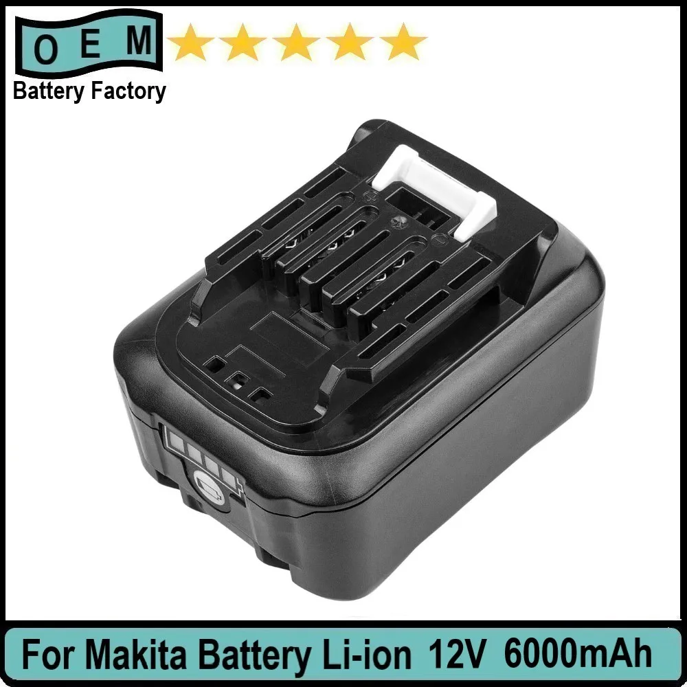 12V High-Output 6.0Ah! Bateria do narzędzi Makita bateria BL1021B BL1041B elektronarzędzia 12-woltowa bateria litowo-jonowa max CXT