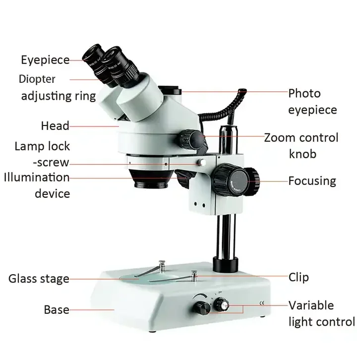 3.5X-270X High-Resolution Confocal Trinocular Stereo Microscope Adjustable Interpupillary Distance for Industrial Inspection