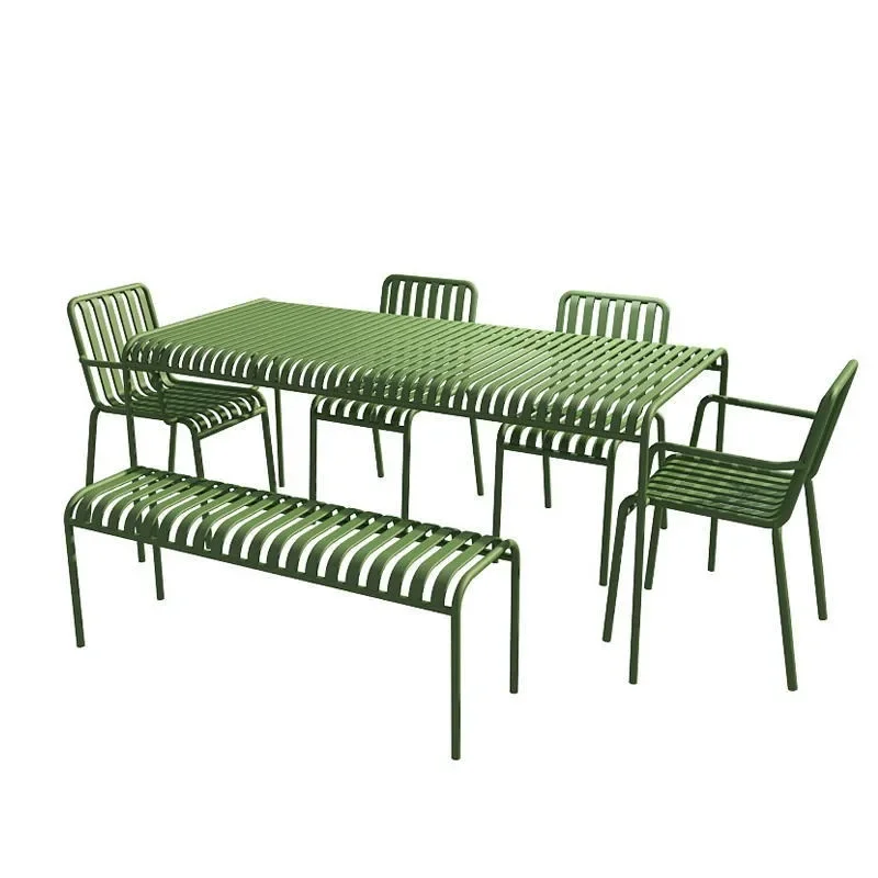 Set tavolo e sedie da esterno per cortile, tè al latte, caffè, giardino, mobili da esterno, tavolo da pranzo e sedie colorati per balcone per il tempo libero