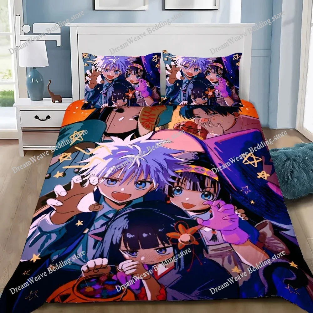 

Cartoon Hunter X Hunter Duvet Cover Pillowcase Bedding Set Adult Boy Girl Bedroom Decoration Children Single Double Large Size