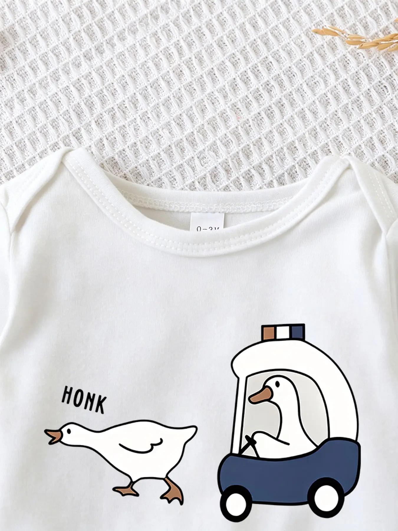 Got Too Silly Duck Police Car Baby Footed Onesie Funny Goose Print Long Sleeve Romper Infant Daily Wear Baby Boy Gift