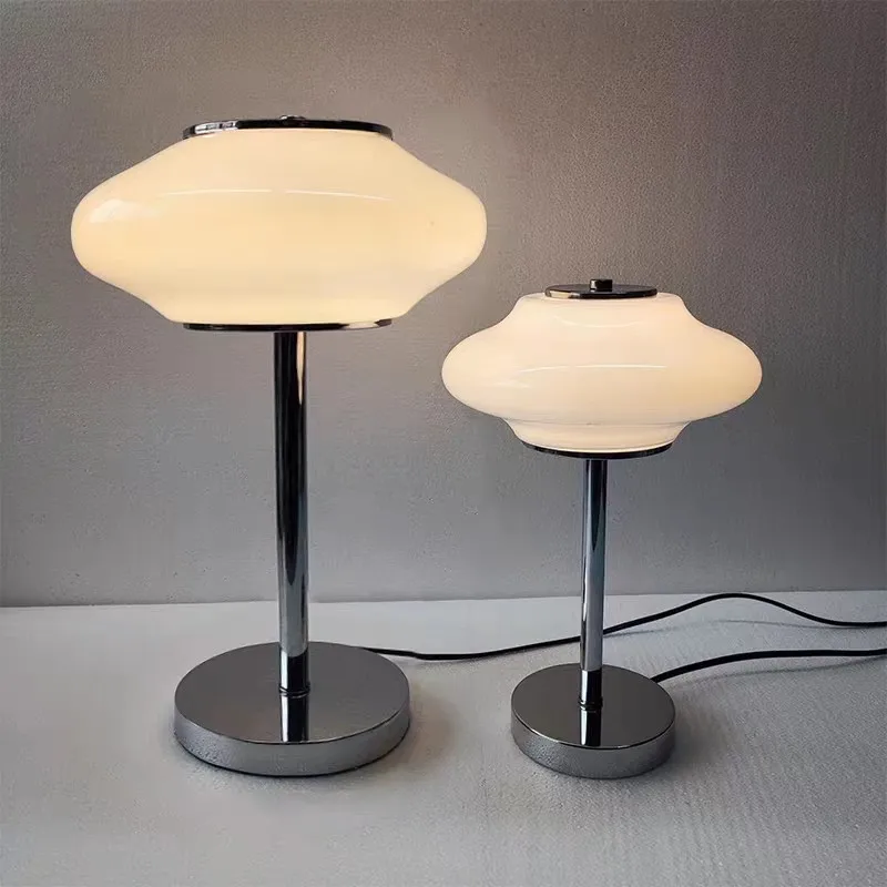 

Danish UFO table lamp Designer minimalist Glass Lamp Living Room Corner bauhaus lamp office Study led bedroom beside desk lights