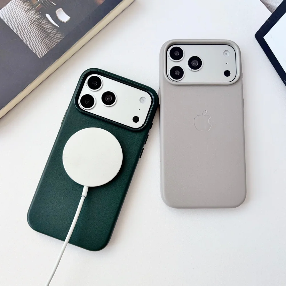 AI Camera Button Leather Magsafe Logo Phone Case for iPhone 18 Pro 18 Pro Max Original Wireless Charging Frosted Cover with Box