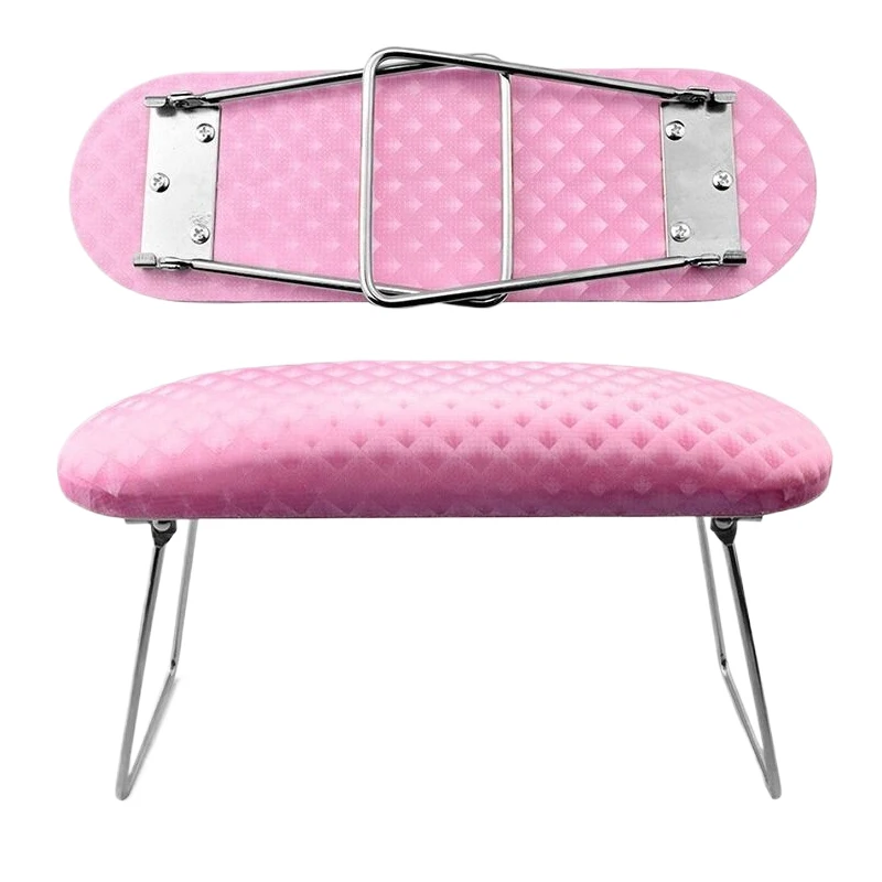 Manicure Armsteun Kussen Polssteun Handhouder Beugel Stand Roestvrij staal Opvouwbare draadpoten voor manicure Handkussen