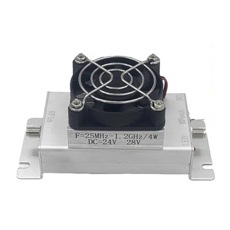 Practical-25Mhz-1.2Ghz 4W Módulo amplificador de potencia de banda ancha 50Ohms Módulo amplificador RF con conector hembra SMA