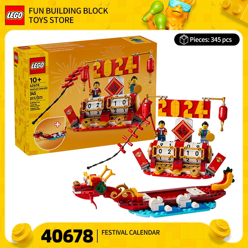 

Календарь серии китайского фестиваля Lego 40678, детские игрушки для сращивания и строительных блоков, подарки