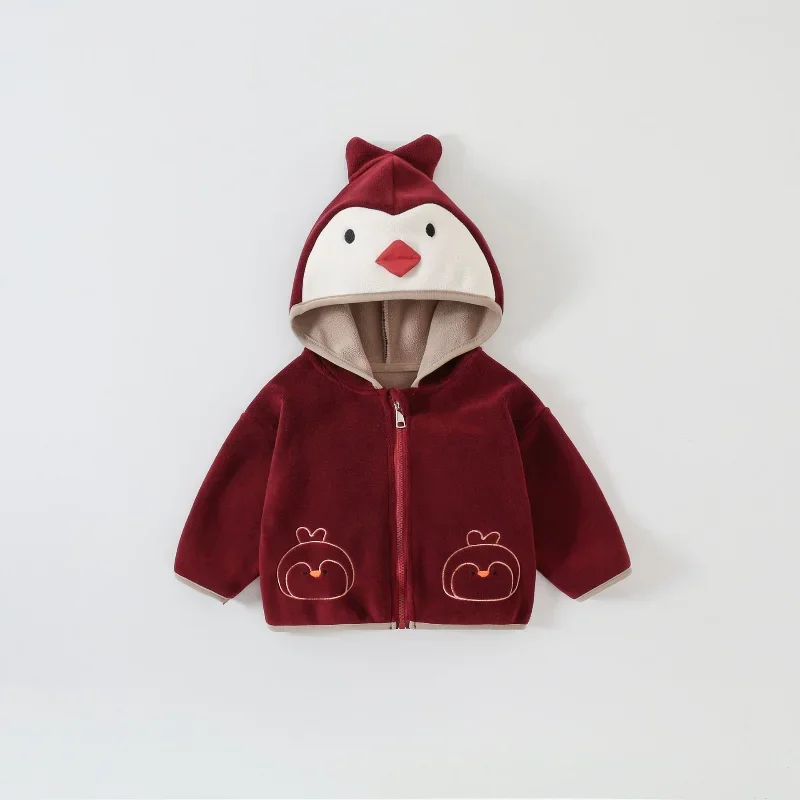 

New Autumn Winter Baby Boys Clothes Children Thicken Warm Hooded Jacket Kids Girls Clothing Infant Costume Toddler Sportswear