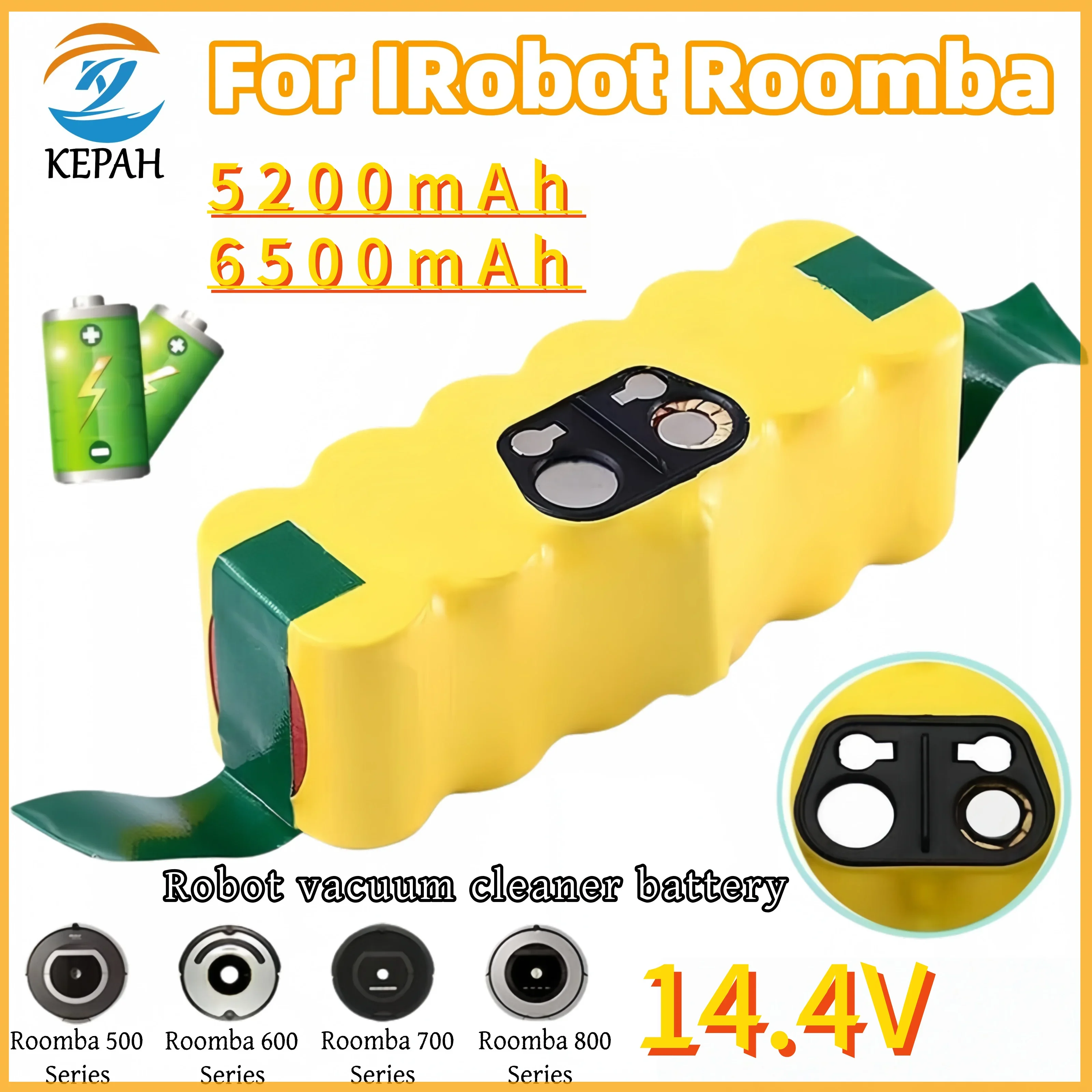 14,4 В, 5200 мАч, 6500 мАч, аккумулятор iRobot 500, 600, 700, 800, 900 серии, подходит для iRobot Roomba, 14,4 В, 620 650, 770, 780 580