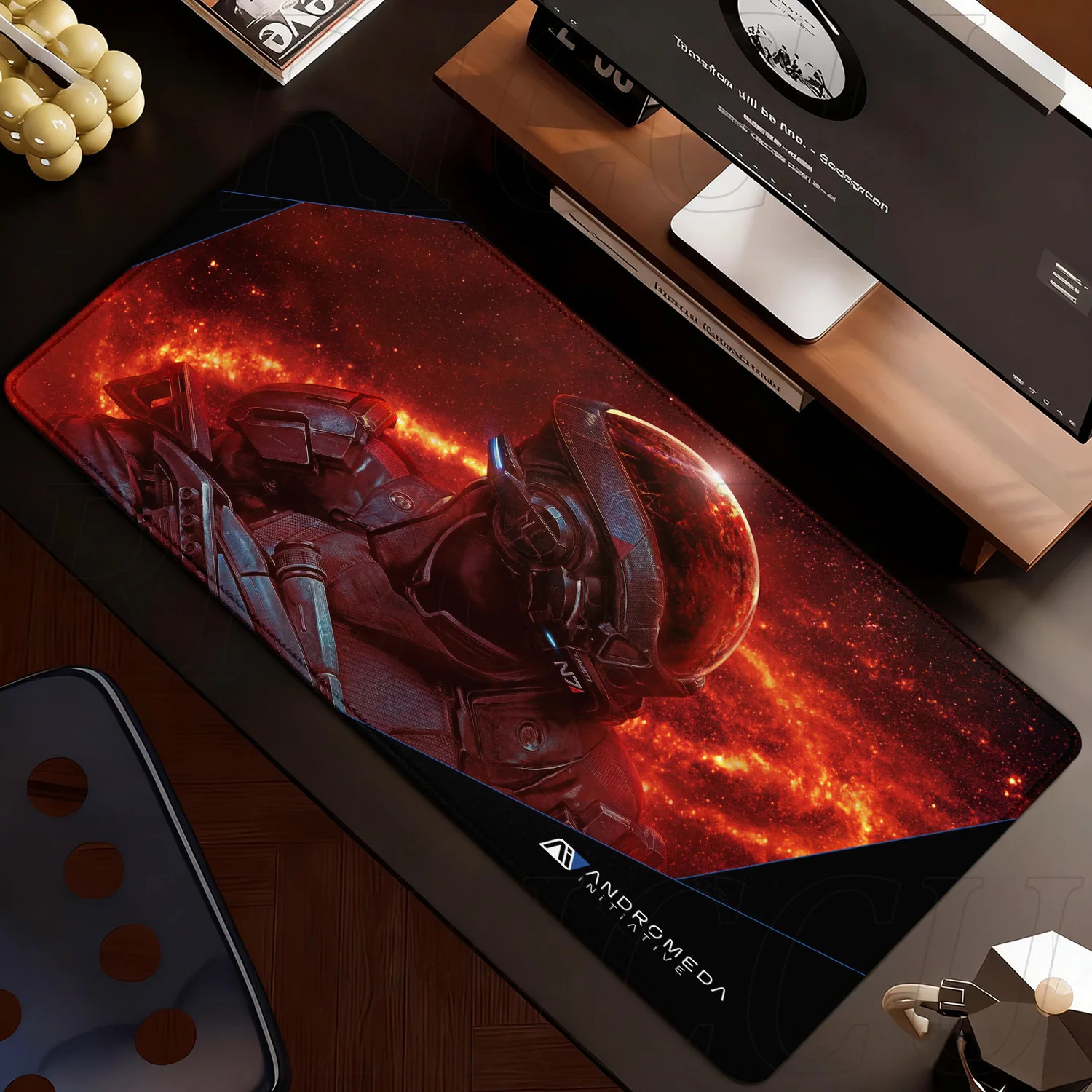 

Desk interior 60x30cm Mass Effect N7 Mouse Pad Large Gaming PC Accessories Keyboard Gamer expand Desk Mat XXL Computer Mousepad