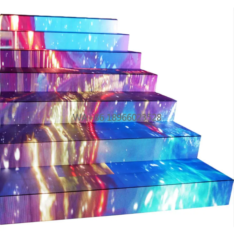 Indoor P3 P3.91 Waterproof Interactive LED Display Stairs & Led Screen for Ladder Treading High Resolution LED Display
