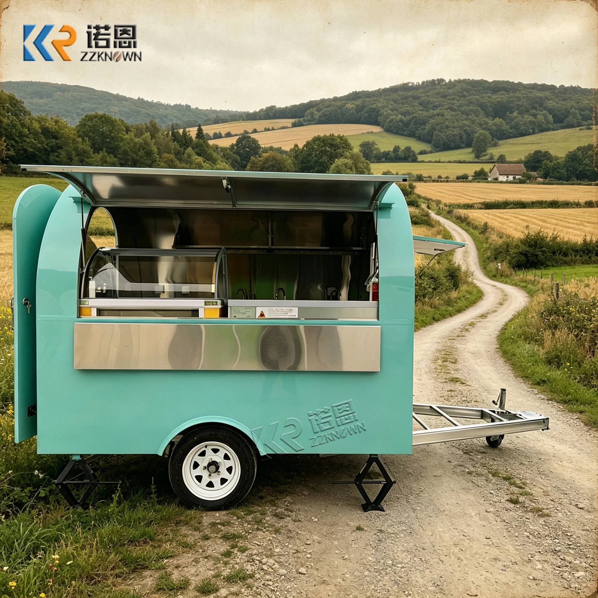 

New Design Coffee Food Truck Bbq Taco Ice Cream Trailer Hot Dog Cart Fast Food Van