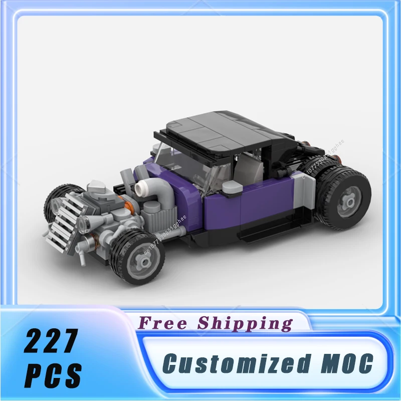 

Classical Speed Vehicle MOC 1936 Packard 120 Hot Rod Building Blocks Assemble Model Sets DIY Children's Toys Ornament Gifts