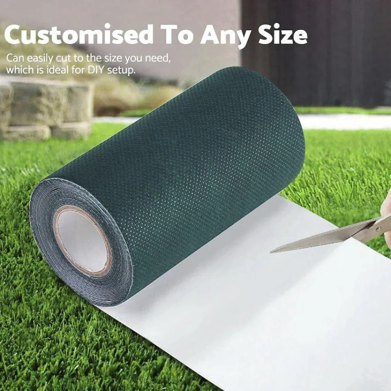 10cmx3M Single-Side Artificial Grass Seam Tape Garden Lawn Green Tape Synthetic Lawn Grass Carpet Fixed Connection Tape