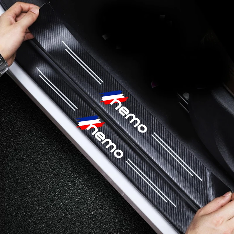 for Citroen NEMO Logo Car Door Threshold Scuff Plate Decals Carbon Fiber Sill Protector Stickers Auto Door Entry Pedal Guards