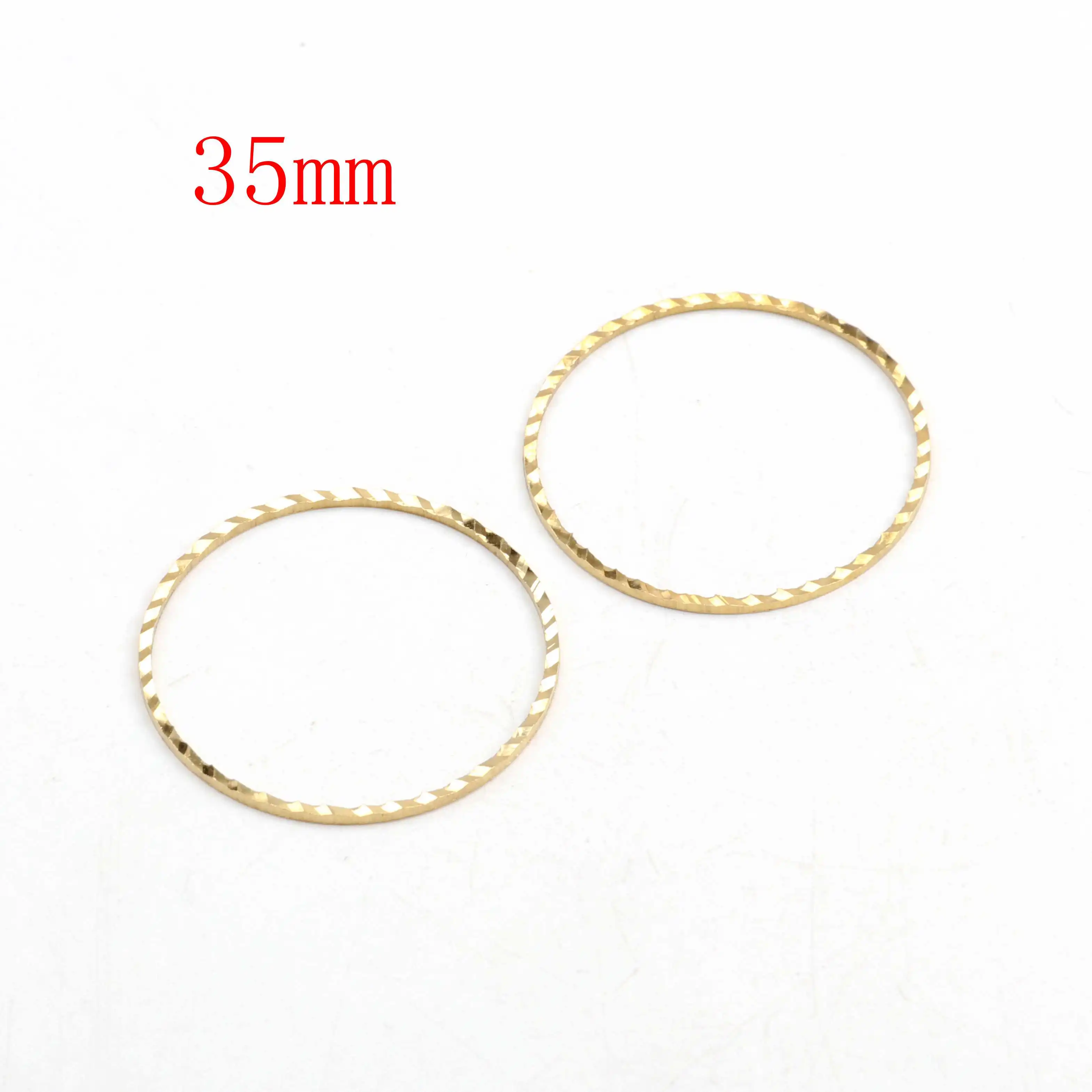 Hammergeprägte Messinganhänger, ringförmige Verbinder, Zubehör für DIY-Ohrringe, Halsketten, Armbänder, Schmuckherstellung, Schmuckzubehör – Detail 17