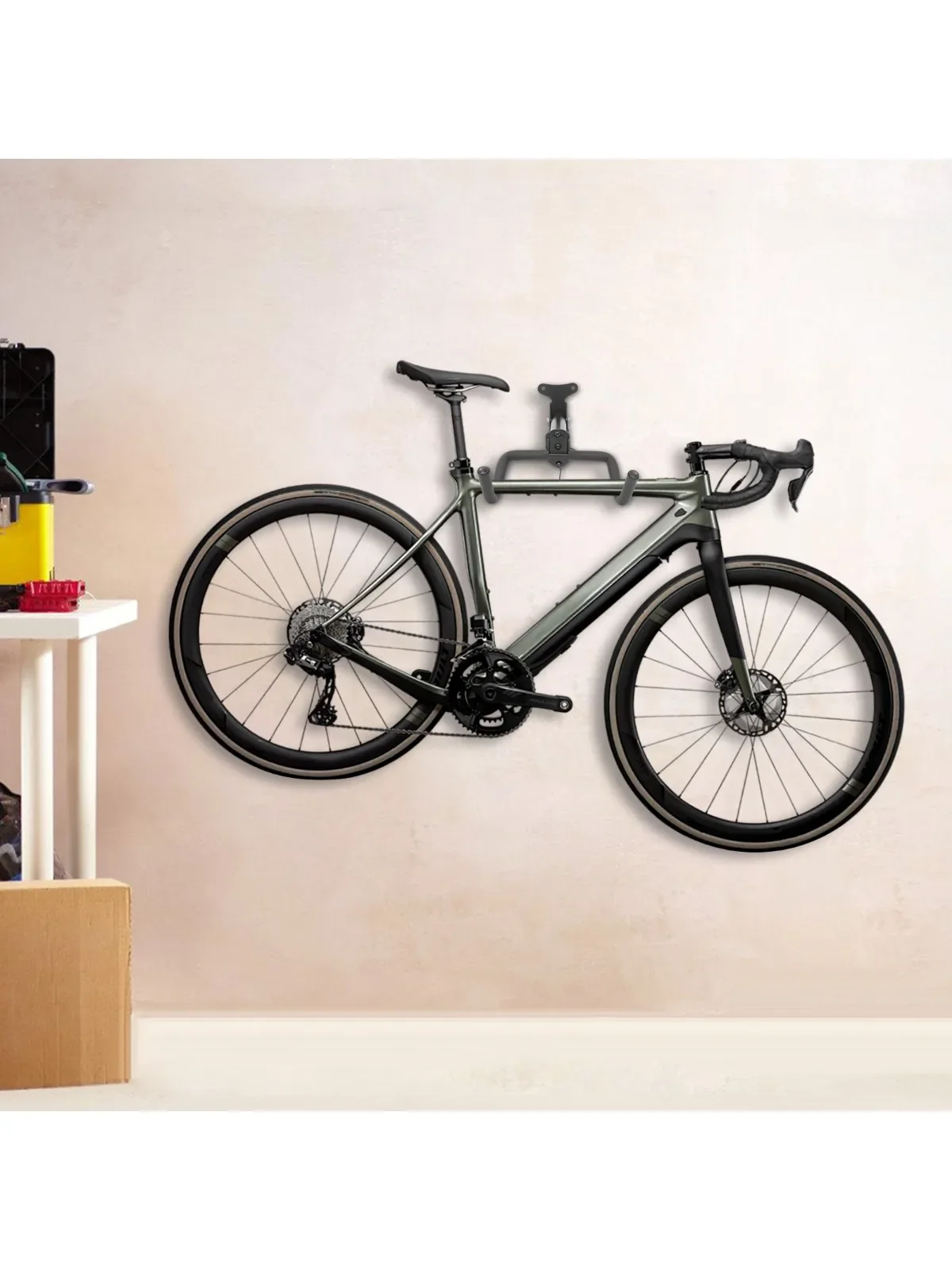 AliExpress NONE Wall Mount Bicycle Holder, Wall Bicycle Storage Rack, Adjustable Bicycle Holder for Garages and Houses