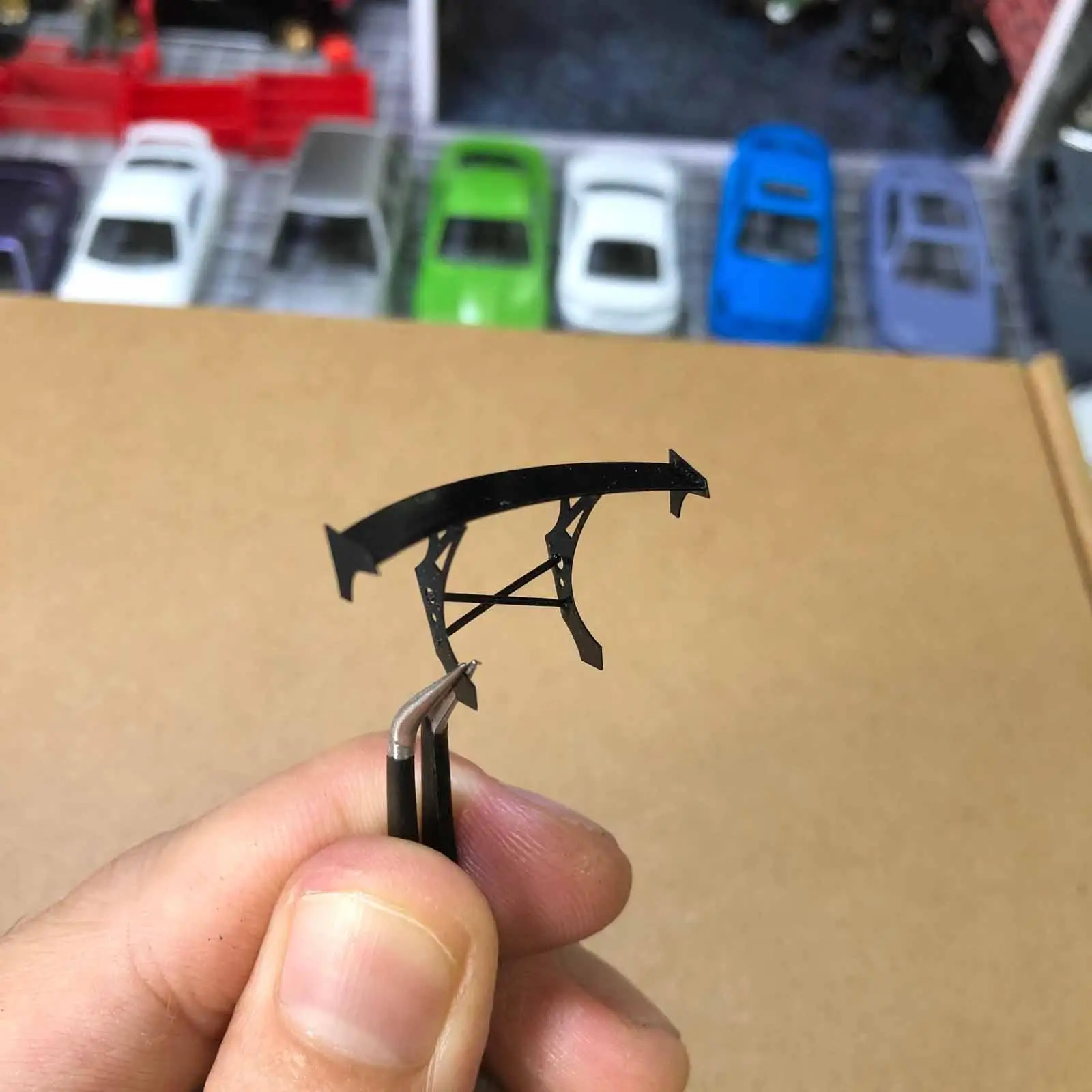 1/64 Metal Car Tail Wing Sturdy Lightweight Upgrade Modifications
