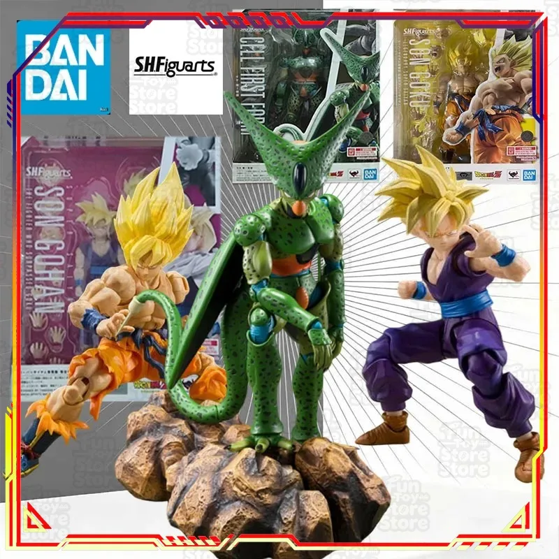 

Bandai S.H. Figuarts Dragon Ball Z Son Gohan Son Goku Cell Action Figure Model Kit Anime Toy Collectible for Boys