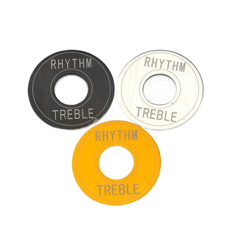 لوحة تبديل الألومنيوم للغيتار الكهربائي ، حلقة غسالة الإيقاع الثلاثية ، LP EPI ، أسود