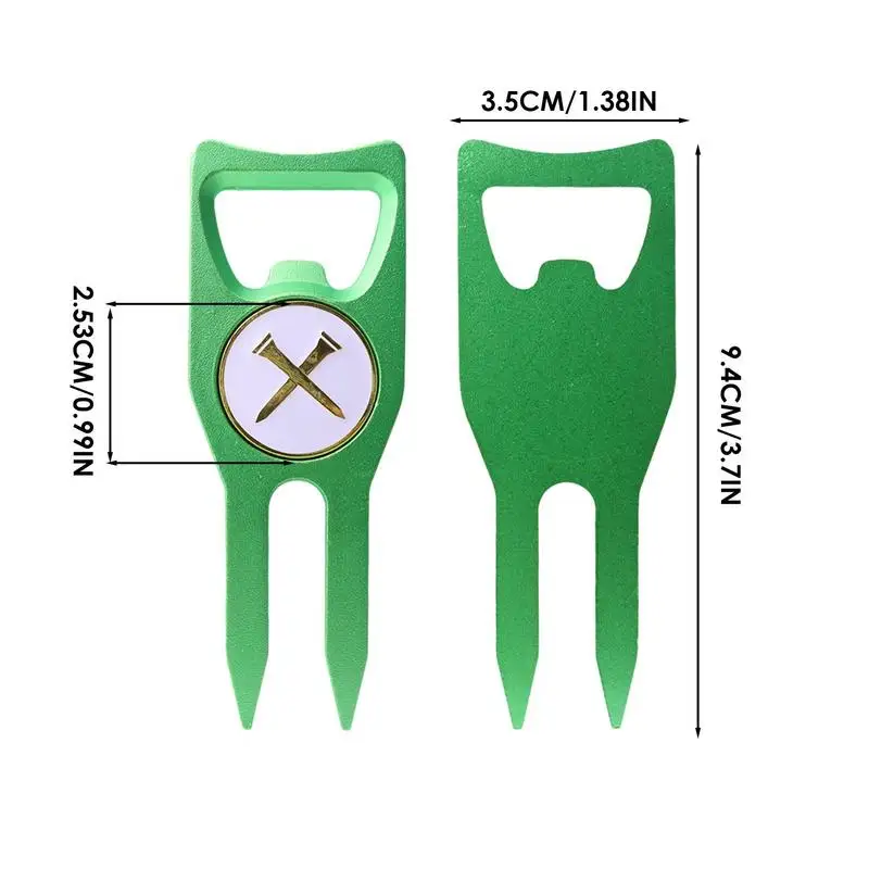 Divot-Herramienta de reparación de marcas de bolas, herramienta de reparación de bordes lisos, aleación de aluminio, canchas de Golf para exteriores e interiores Divot, reparación de césped